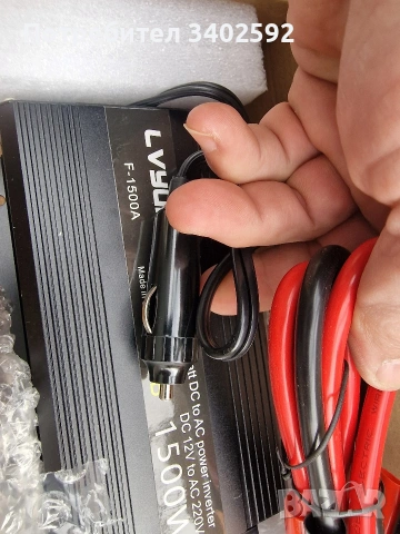 Автомобилен инвертор 1500W, 50Hz, двоен USB, 220V, 12V DC, , снимка 4 - Аксесоари и консумативи - 53480631