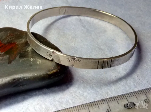 СТАРА ОСМАНСКА МАЙСТОРСКА МАСИВНА СРЕБЪРНА ГРИВНА СРЕБРО ВИСОКА ПРОБА с 2 РЕДКИ МАРКИРОВКИ 30814, снимка 9 - Антикварни и старинни предмети - 49959892