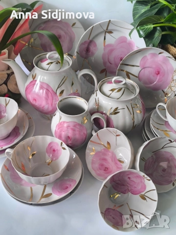 Руски порцелан сервиз за чай Дулево 