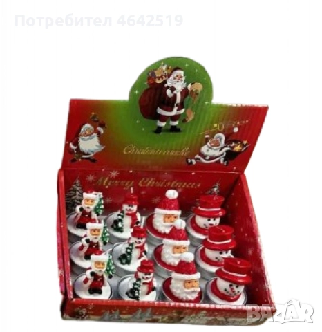 12 Коледни ароматни чаени свещи в кутия, снимка 4 - Декорация за дома - 52336884