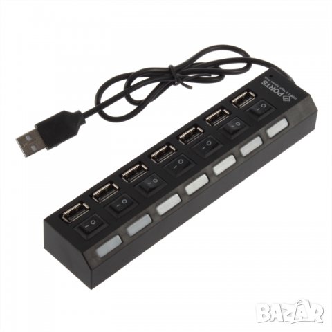 USB разклонител (Хъб) за лаптоп или компютър 1 към 7 в Друга електроника в  гр. София - ID32976563 — Bazar.bg