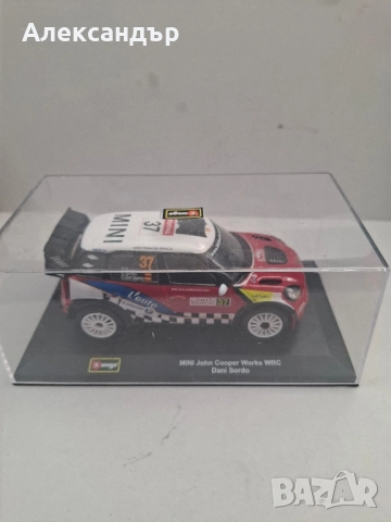 Burago рали автомобил Mini John Cooper Works WRC в мащаб 1/32