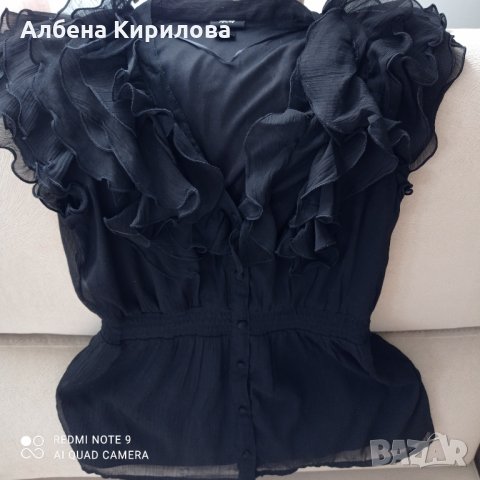 Официална черна блуза на Н&М, 36 до 40р-р, снимка 2 - Корсети, бюстиета, топове - 32557589