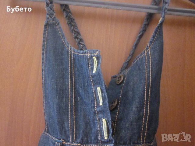 Дънков гащеризон на NEXT, снимка 3 - Детски панталони и дънки - 27226176