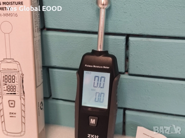 ZKH влагомер за стени, дърво, мазилка и зидария 20-40 мм, снимка 2 - Измервателни инструменти - 51669083