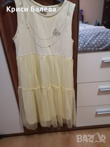 Детска рокля Contrast и горнище с дълъг ръкав 128 см /7г 