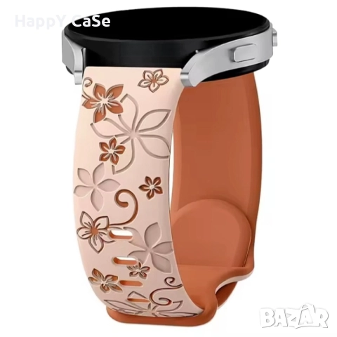 FLORAL Силиконова каишка за Huawei Watch/Samsung/Xiaomi/Garmin/Amazfit, снимка 7 - Каишки за часовници - 50991271