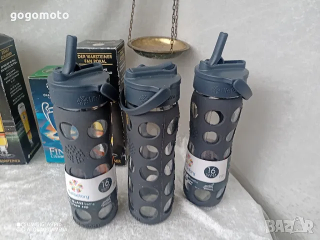 Еко стъклени бутилки за течности с сламка, made in USA, снимка 16 - Други стоки за дома - 50433426