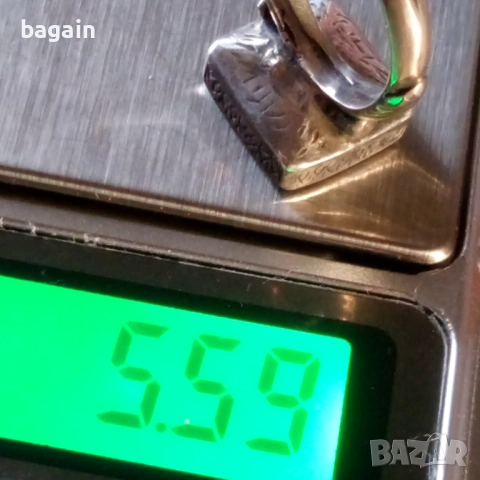 Османски сребърен пръстен с гема- печат., снимка 7 - Пръстени - 52138997