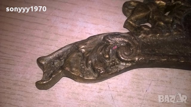 ЛЪВОВЕ-ОБКОВ-МАСИВЕН МЕД/МЕСИНГ-ВНОС ФРАНЦИЯ, снимка 8 - Колекции - 27621880