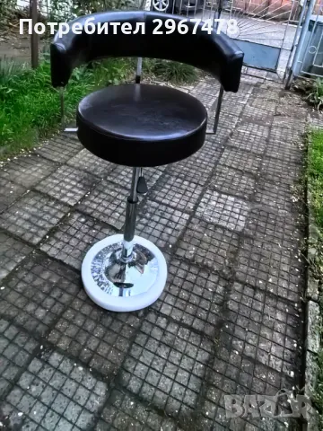Бар стол кожа /регулируем , снимка 5 - Столове - 49853299