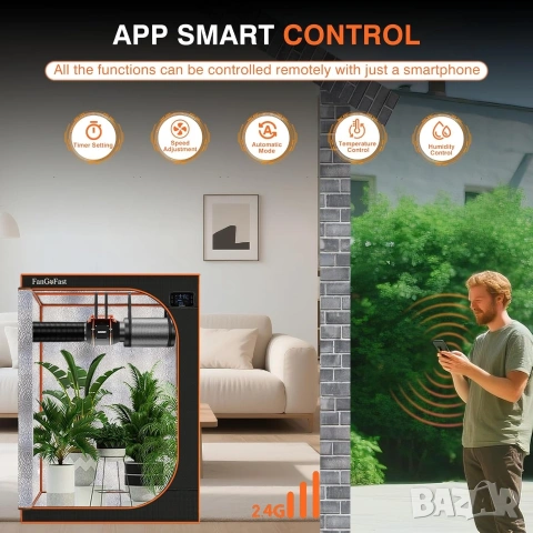 100mm Смарт Канален Вентилатор с WiFi, EC Мотор и Сензори за Климат, снимка 4 - Други машини и части - 53196446