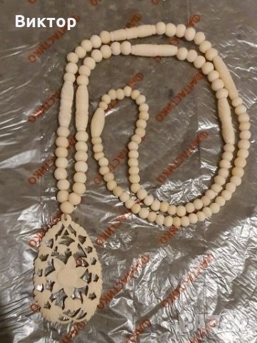 Красиво колие слонова кост, снимка 1