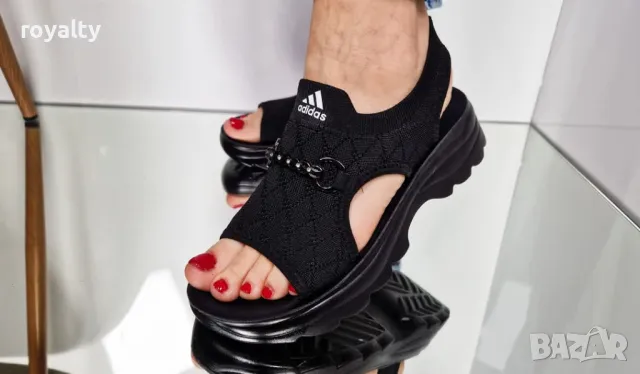 Adidas черни дамски сандали , снимка 9 - Сандали - 50349874