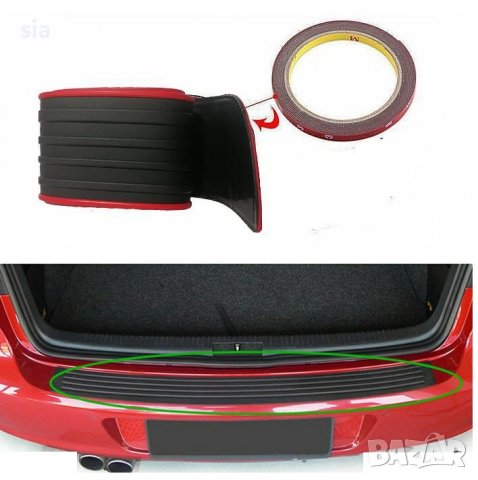 Универсална гумена лайсна за задна броня, протектор за броня, декоративина лайсна, размер 90/ 7см., , снимка 2 - Аксесоари и консумативи - 37856794