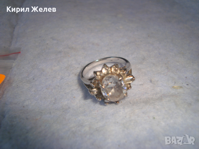 КРАСИВ БЛЕСТЯЩ НИКЕЛИРАН ФЕШЪН - АРТ СКЪПОЦЕНЕН ПРЪСТЕН с ФАСЕТИРАНИ ЦИРКОНИ 20283, снимка 6 - Пръстени - 36378176