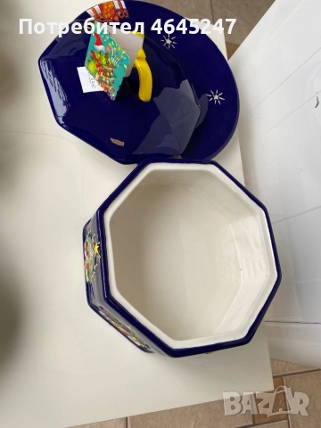 Порцеланова кутия за сладки с чиния към нея . , снимка 4 - Сервизи - 52717945