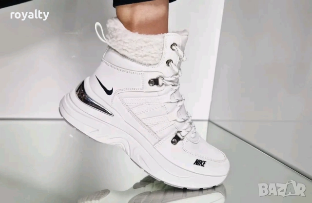 Nike Бели Дамски Спортни Боти С Вата Номерации 36-41, снимка 5 - Дамски боти - 52432589