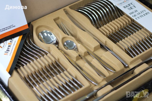Куфар с прибори 86 части лукс, снимка 7 - Прибори за хранене, готвене и сервиране - 37383870