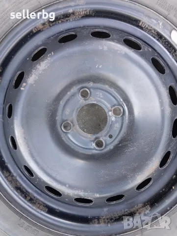 4 джанти с нови гуми за дачия рено нисан 4х100, ЦО 60.1 6Jx15, ET40, снимка 2 - Гуми и джанти - 50059862