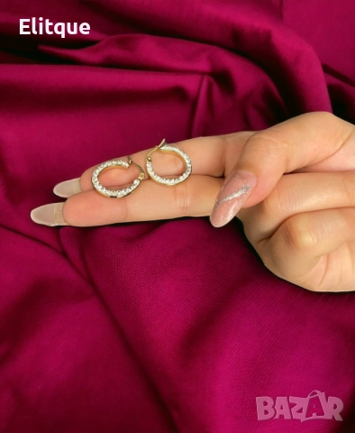 Луксозни обеци от медицинска стомана R e b e c c a с цирконии елегантност и блясък