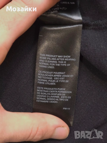 Мъжки суичър Calvin Klein Jeans Черен с лого patch Размер М, снимка 9 - Блузи - 53595715