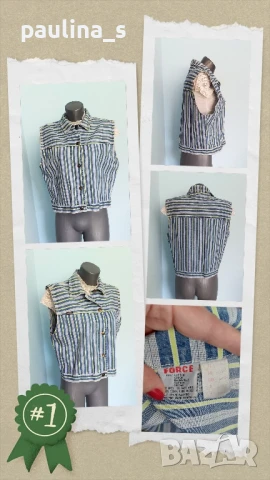 Три различни броя / Къс дънков елек "Force" jeans, "miss Latina" и "G3000" black out , снимка 2 - Елеци - 51314938