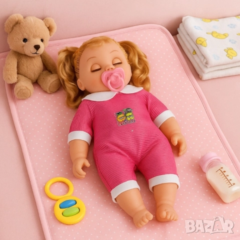 Кукла бебе с биберон – 25 см звук и забавление, снимка 4 - Кукли - 52585097