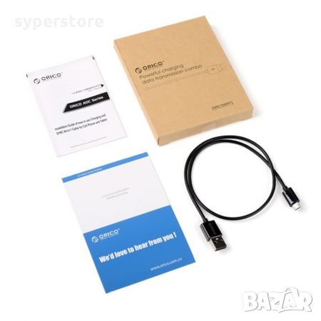 Кабел USB към Micro USB 1m Черен 3A Orico ADC-10-V2-PRO-BP Cable USB to Micro USB M/M, снимка 3 - USB кабели - 35581383