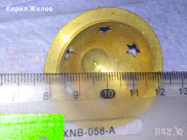 СТАРО БРОНЗОВО КАПАЧЕ за СЪДЧЕ - ПОСТАМЕНТ КАДИЛНИЧКА  За АРОМАТНИ ПРЪЧИЦИ или ДРУГО 41336, снимка 7 - Други ценни предмети - 43651000