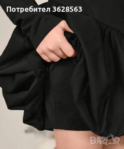 детска черна рокля, снимка 3 - Детски рокли и поли - 53137397