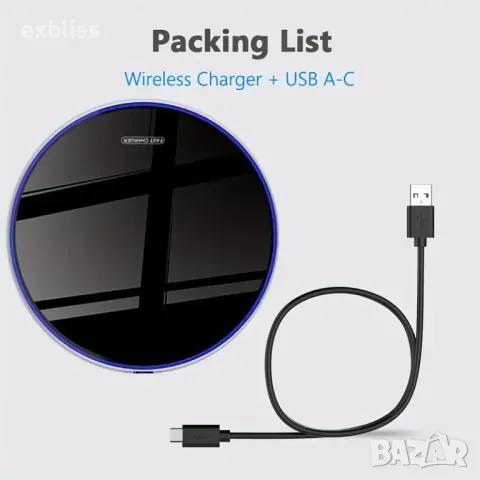 Безжично зарядно 3А 15W Fast Charge, снимка 5 - Друга електроника - 49167892