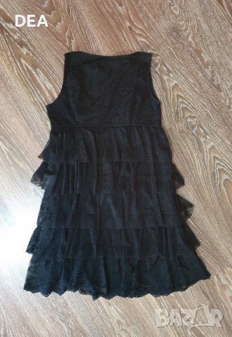 Черна рокля с дантела Zara 38-M-30лв.НОВА, снимка 4 - Рокли - 39460214
