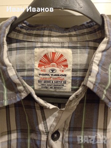 Оригинална риза с къс ръкав Tom Tailor - размер М - 10лв, снимка 3 - Ризи - 43011295