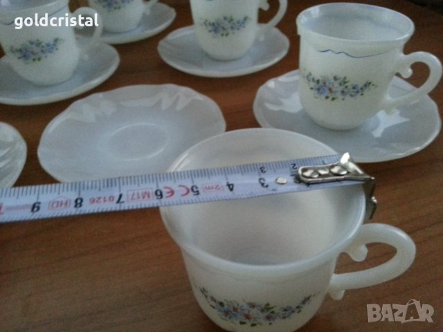 Френски аркопал чаши за кафе , снимка 6 - Антикварни и старинни предмети - 38195198
