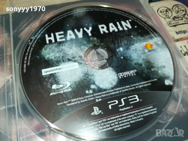 HEAVY RAIN SONY PS3 GAME-ВНОС GERMANY 2402251808, снимка 8 - Игри за PlayStation - 49260413