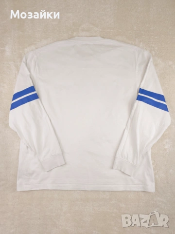 Lacoste Longsleeve Tee като ново, бяло със синьо, размер L/XL, снимка 8 - Блузи - 53596064