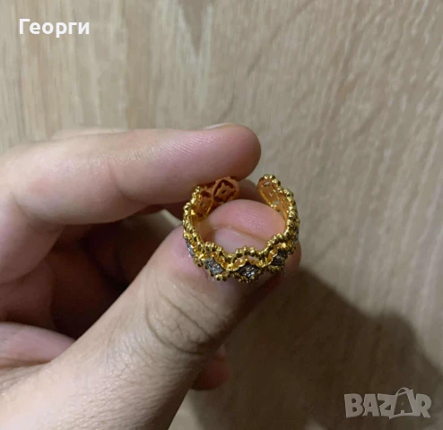 Buccellati пръстен с мойсанити , снимка 2 - Пръстени - 51398423