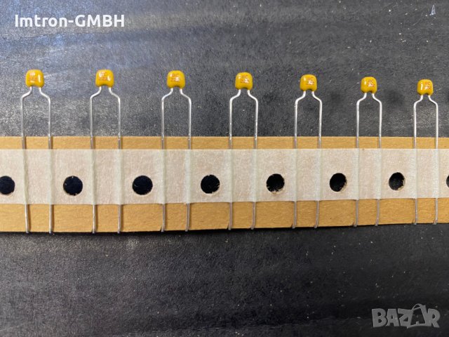  Керамични кондензатор MLCC - изведени 2200pF 50volts 10% 5.0mmX7R K222K10X7RF5UH5, снимка 3 - Друга електроника - 43970461