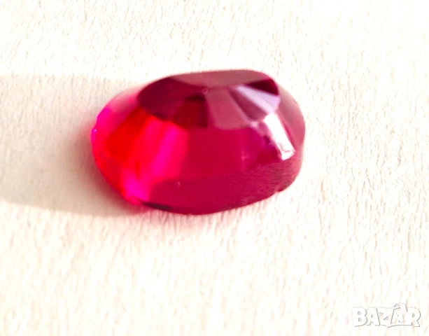 Естествен фасетиран рубин  5.90 k. Сертификат, снимка 5 - Други - 52242676