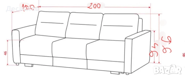 Диван разтегателен, снимка 11 - Дивани и мека мебел - 52434282