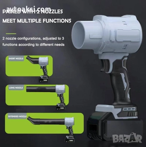 Мощен Акумулаторен Турбо Пистолет с накрайници, Две батерии 36V -498, снимка 5 - Винтоверти - 52028783