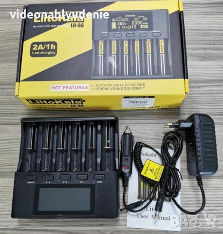 LiitoKala Engineer Lii-S6 Професионално Смарт Универсално Зарядно за Акумулаторни Батерии за 6 Броя, снимка 4 - Аксесоари за електронни цигари - 27208691