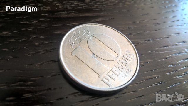 Монета - Германия - 10 пфенига | 1968г.; серия А