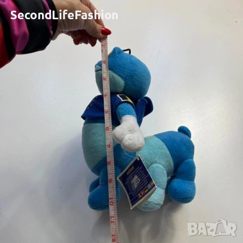 Плюшена играчка Sirius Caterpillar гъсеница от 90-те години, талисман на ЕС от Европейския съюз синя, снимка 8 - Плюшени играчки - 53204127