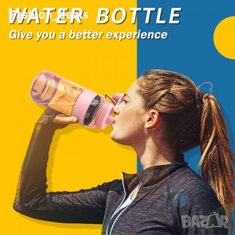 Нова спортна бутилка за вода, шейкове 1 литър за многократна употреба, снимка 3 - Други - 37122984