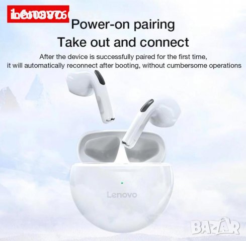 Lenovo безжични Bluetooth слушалки + гаранция, снимка 4 - Слушалки, hands-free - 37340571