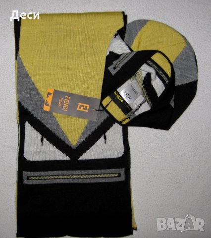FENDI шал и шапка комплект, снимка 5 - Шапки - 35025016