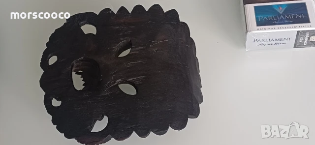 Стара ръчно резбована маска - Баронг , снимка 5 - Антикварни и старинни предмети - 51179583