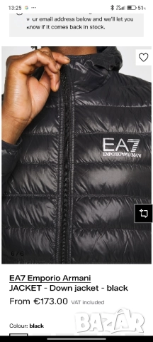 Черно яке на Emporio Armani/EA7. , снимка 4 - Якета - 52510692